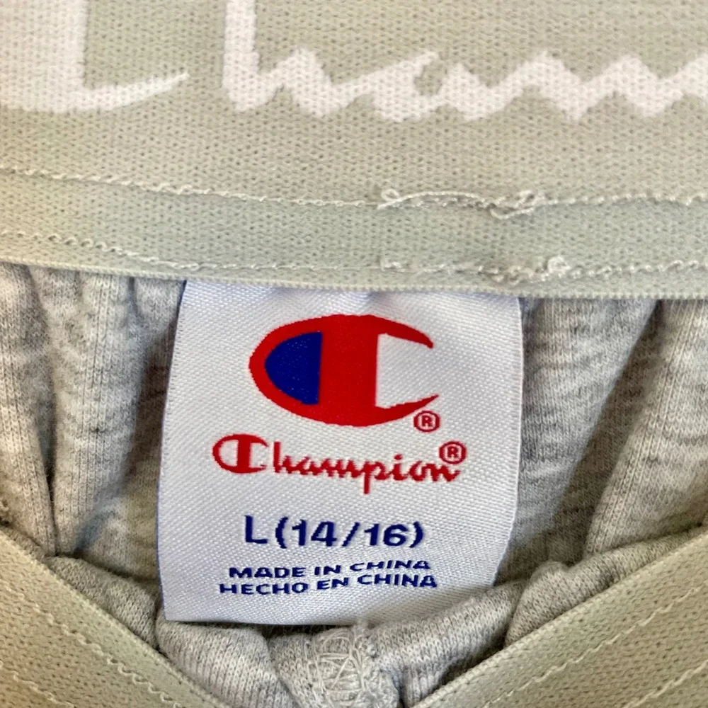 Champion Boys Heather Grey Athletic Shorts Zip Pockets Size L 14/16 NEW
